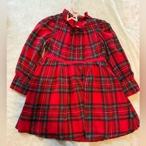Janie and Jack Red Plaid Kids Formal Dress